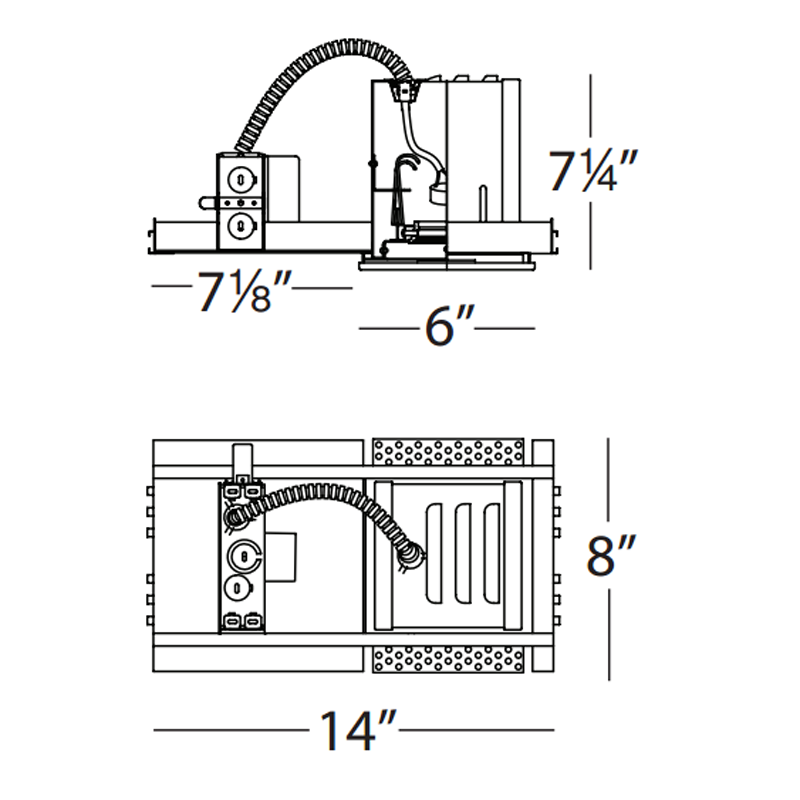 Low Voltage Multiples 1-Light New Construction NIC Housing