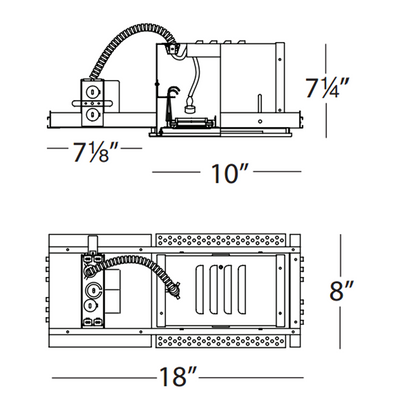 Low Voltage Multiples 2-Light New Construction NIC Housing