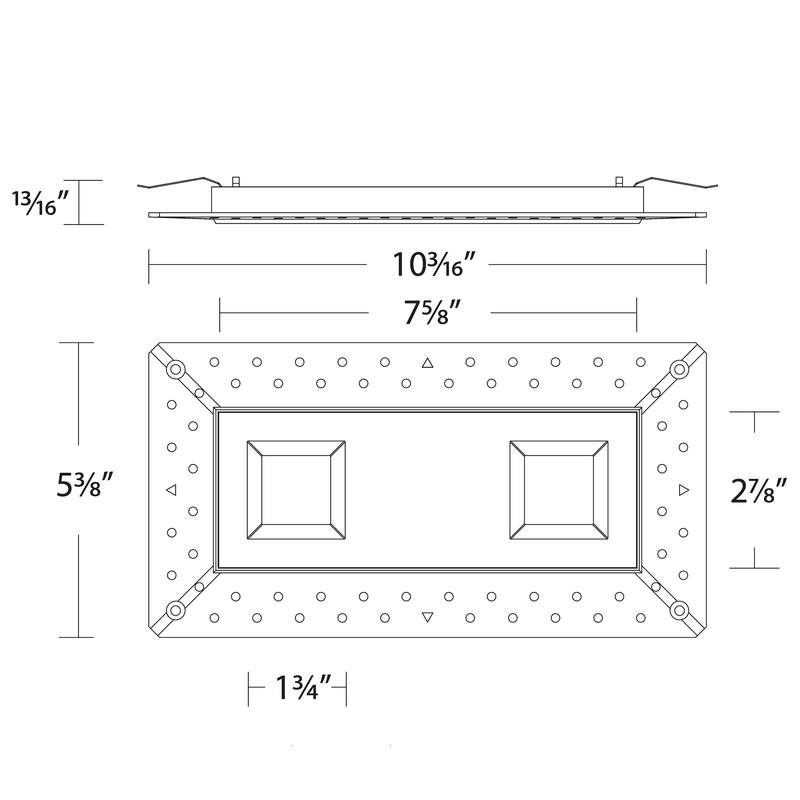 Ocularc Multiples 2IN SQ 2-Liigh Pinhole with Trim