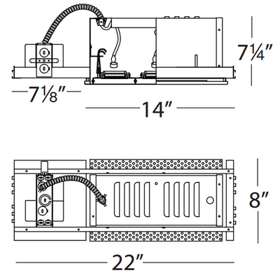 Low Voltage Multiples 3-Light New Construction NIC Housing