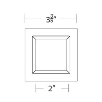 Ocularc 3.5IN SQ Adjustable Pinhole Trim