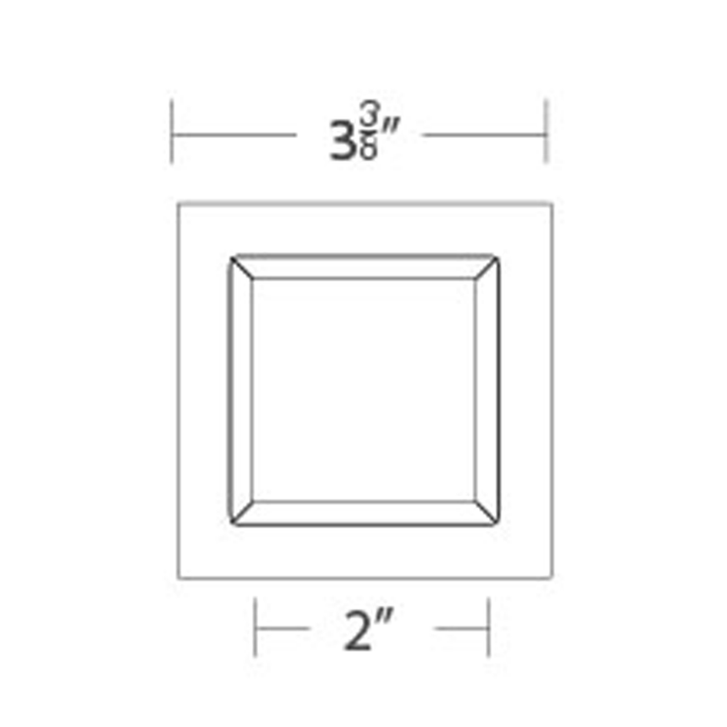 Ocularc 3.5IN SQ Adjustable Pinhole Trim
