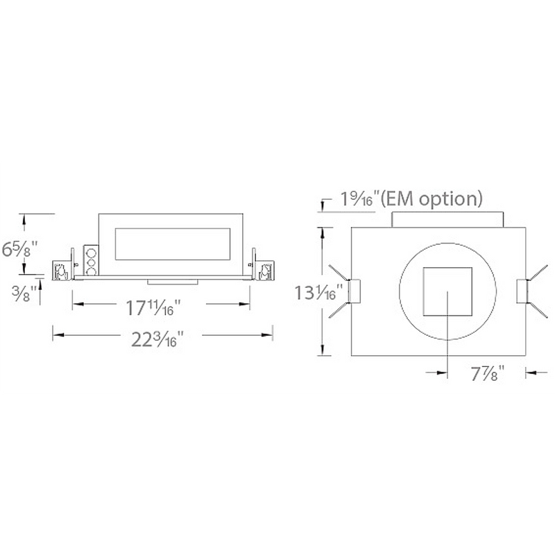 Volta 4.5IN SQ New Construction IC Airtight Housing