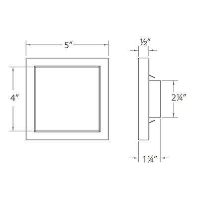 Square 5 Outdoor Ceiling / Wall Light Fixture