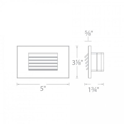 120V LED120 Horizontal Louvered Step Light