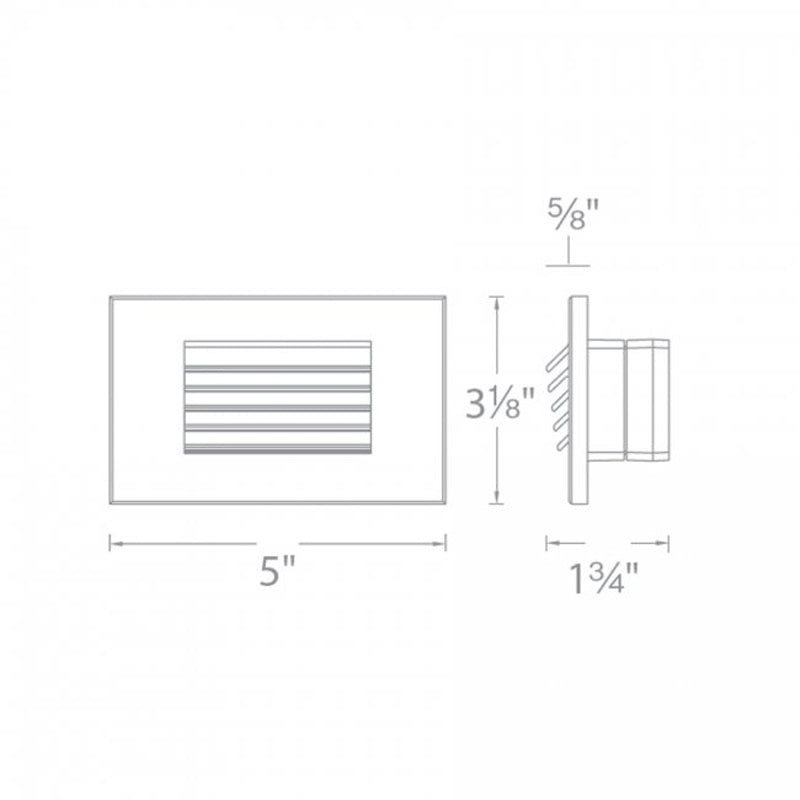 120V LED120 Horizontal Louvered Step Light