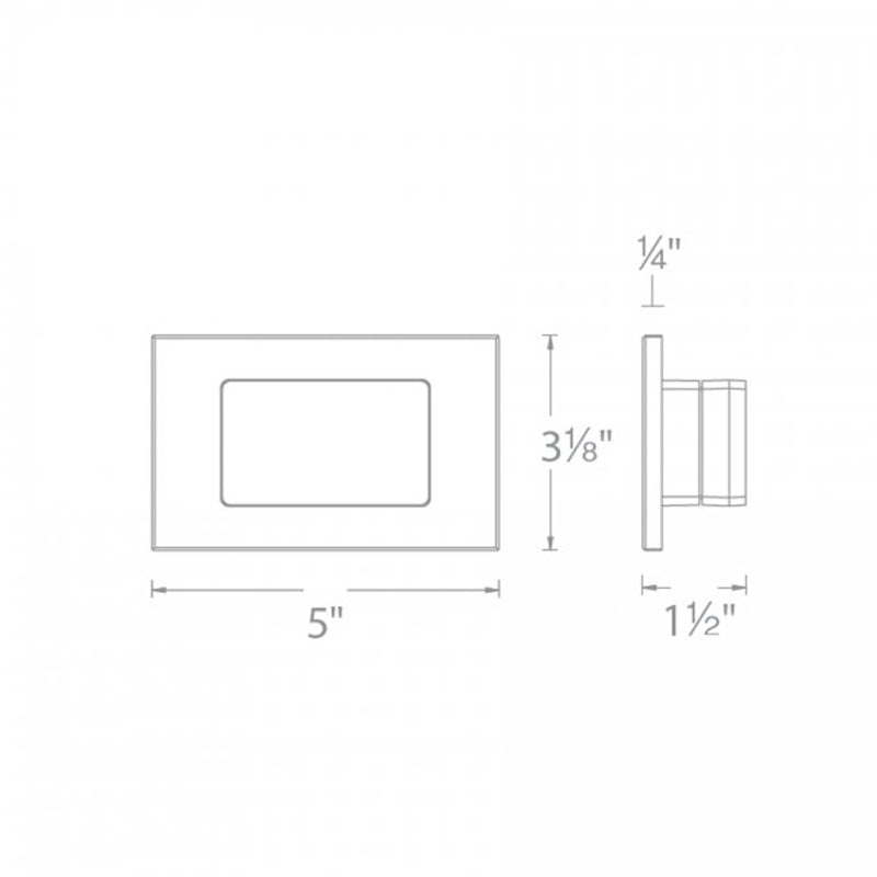 120V LED130 Horizontal Step / Wall Light with Lens