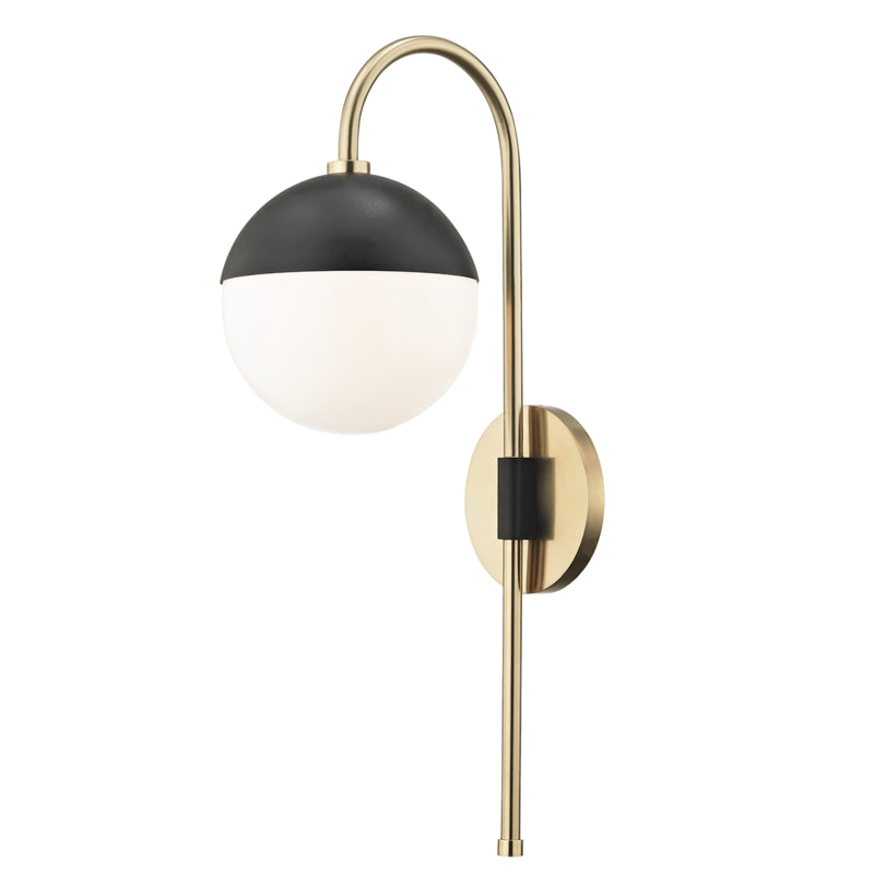 Mitzi - HL249101-AGB/BK - One Light Wall Sconce With Plug - Renee - Aged Brass/Black