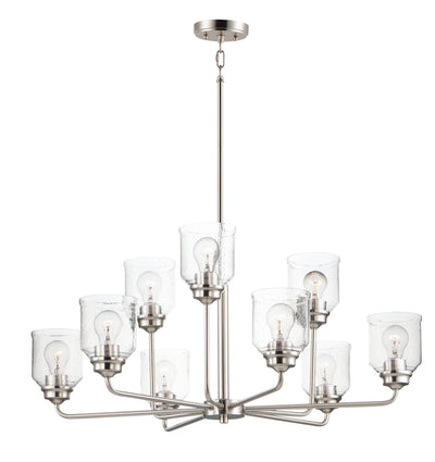 Maxim - 12277CDSN - Nine Light Chandelier - Acadia - Satin Nickel