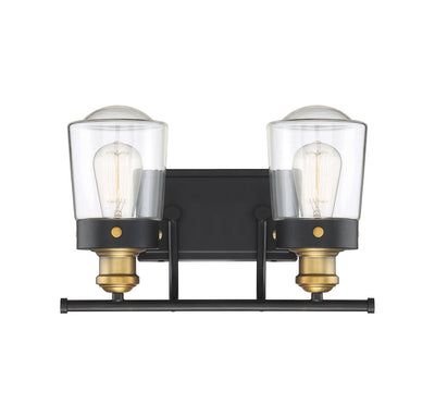 Savoy House - 8-2069-2-51 - Two Light Bath Bar - Macauley - Vintage Black with Warm Brass