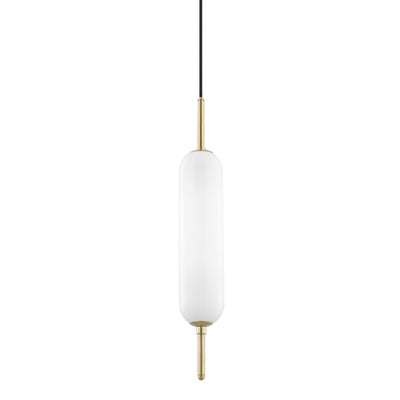 Mitzi - H373701-AGB - One Light Pendant - Miley - Aged Brass