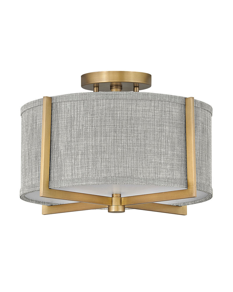 Hinkley - 41705HB - LED Foyer Pendant - Axis Heathered Gray - Heritage Brass