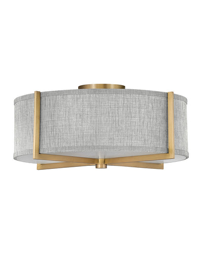 Hinkley - 41707HB - LED Foyer Pendant - Axis Heathered Gray - Heritage Brass