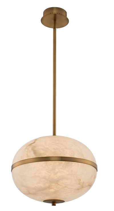 Kalco - 512555WB - LED Pendant - Canterbury - Winter Brass