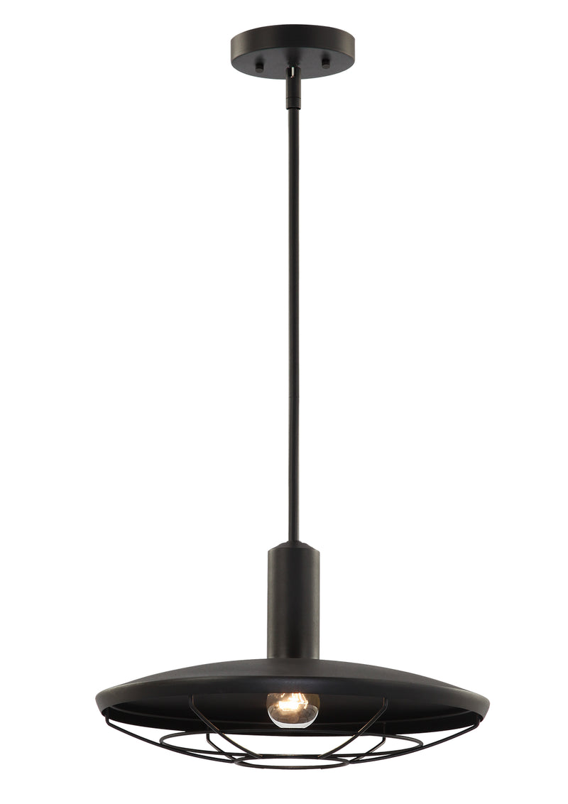 Matteo Lighting - C75711MB - One Light Pendant - Compton - Matte Black