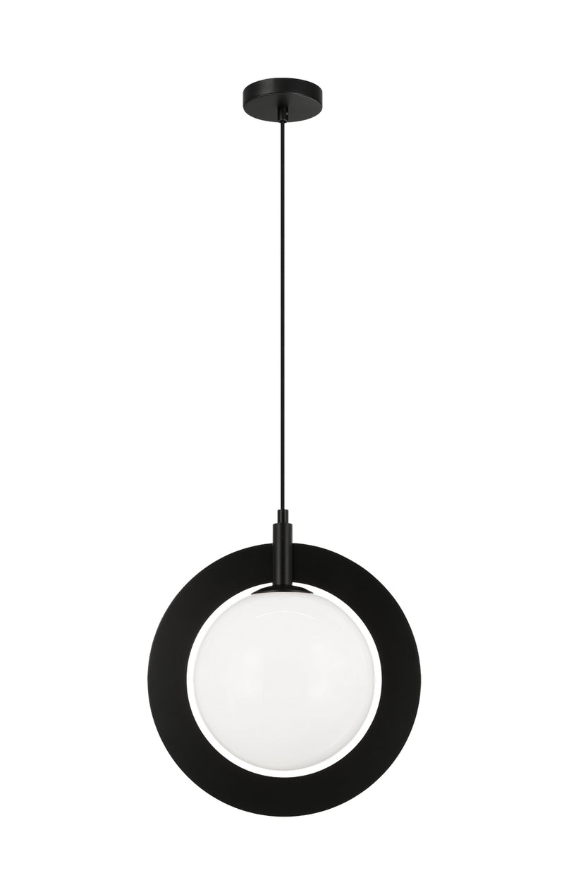 Matteo Lighting - C80711BKOP - One Light Pendant - Astro - Black