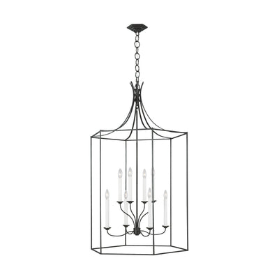 Visual Comfort Studio - AC1038SMS - Eight Light Chandelier - Bantry House - Smith Steel