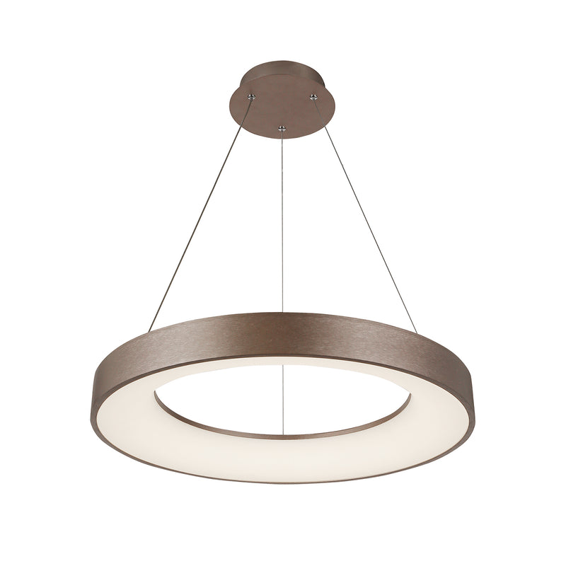 Justice Designs - ACR-4061-OPAL-LTBZ - LED Pendant - Sway - Light Bronze