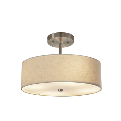 Justice Designs - FAB-9590-CREM-NCKL - Two Light Pendant - Classic - Brushed Nickel