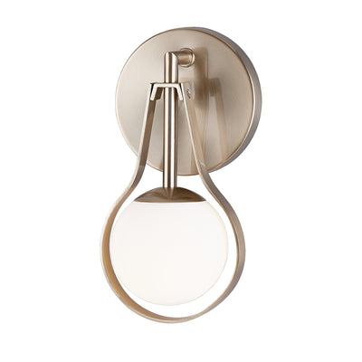 Justice Designs - FSN-4231-OPAL-BRSS - One Light Wall Sconce - Pearl - Brushed Brass