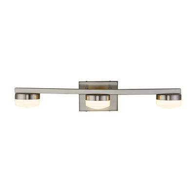 Justice Designs - FSN-8993-OPAL-NCKL - LED Bath Bar - Puck - Brushed Nickel