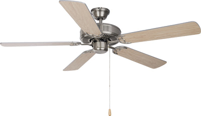 Maxim - 89905SNSM - 52``Ceiling Fan - Basic-Max - Satin Nickel / Silver / Maple