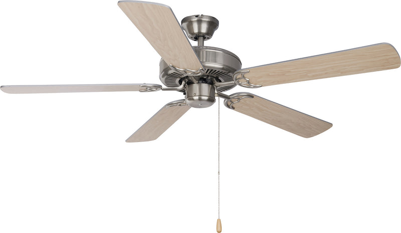 Maxim - 89905SNSM - 52``Ceiling Fan - Basic-Max - Satin Nickel / Silver / Maple