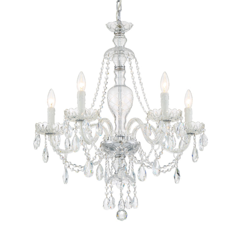 Crystorama - CAN-A1305-CH-CL-MWP - Five Light Chandelier - Candace - Polished Chrome