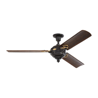 Visual Comfort Fan - 3AOR60ATIHAB - 60``Ceiling Fan - Arezzo - Antique Iron / Hand-Rubbed Antique Brass