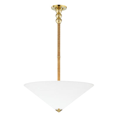 Hudson Valley - 1325-AGB - Two Light Pendant - Flare - Aged Brass