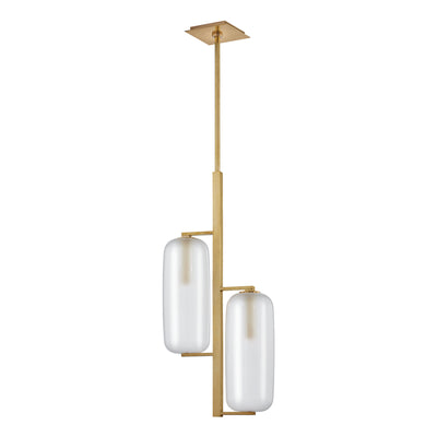 Hudson Valley - 3472-AGB - Two Light Pendant - Pebble - Aged Brass