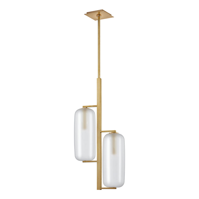 Hudson Valley - 3472-AGB - Two Light Pendant - Pebble - Aged Brass
