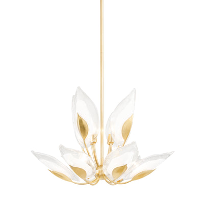 Hudson Valley - 4829-GL - Ten Light Chandelier - Blossom - Gold Leaf