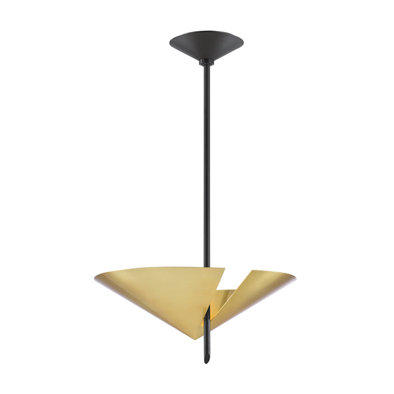 Hudson Valley - 9711-AGB/BK - Two Light Pendant - Equilibrium - Aged Brass/Black