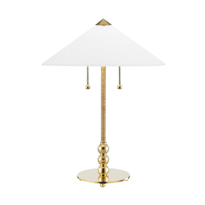 Hudson Valley - L1395-AGB - Two Light Table Lamp - Flare - Aged Brass