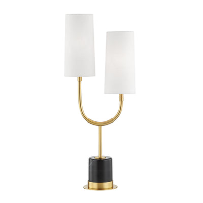 Hudson Valley - L1403-AGB - Two Light Table Lamp - Vesper - Aged Brass