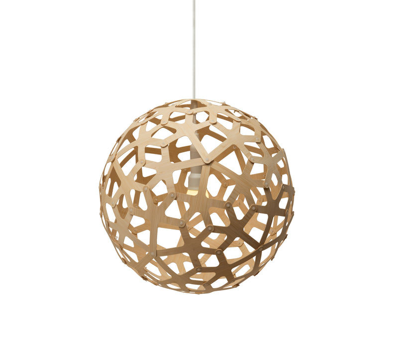 David Trubridge - COR-0400-NAT-NAT - One Light Lightshade - Coral - Natural/Natural/Natural