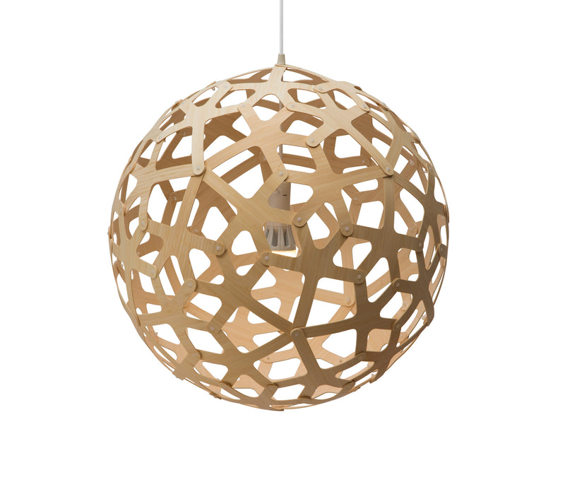 David Trubridge - COR-0600-NAT-NAT - One Light Lightshade - Coral - Natural/Natural/Natural