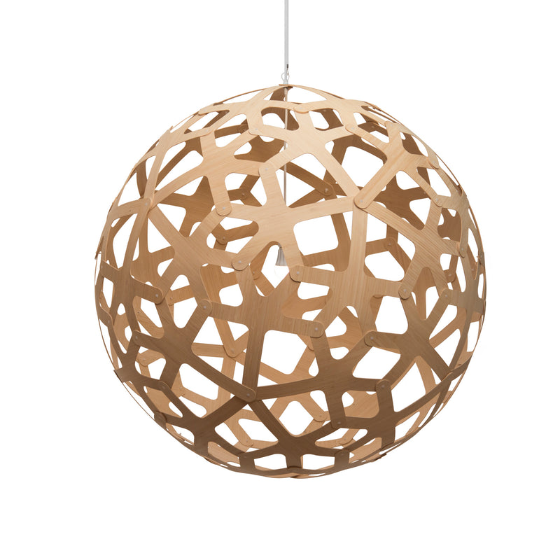 David Trubridge - COR-1000-NAT-NAT - One Light Lightshade - Coral - Natural/Natural/Natural