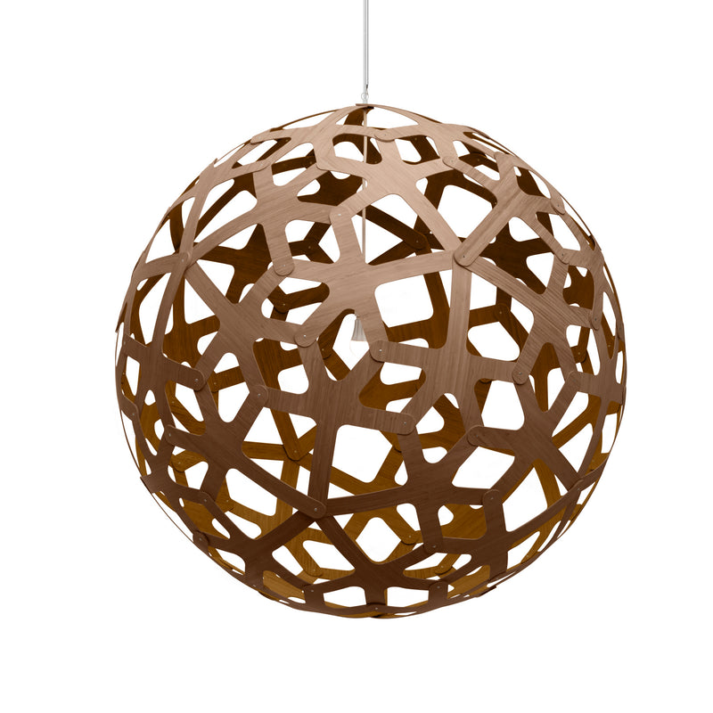 David Trubridge - COR-1600-CAR-CAR - One Light Lightshade - Coral - Caramel/Caramel/Caramel