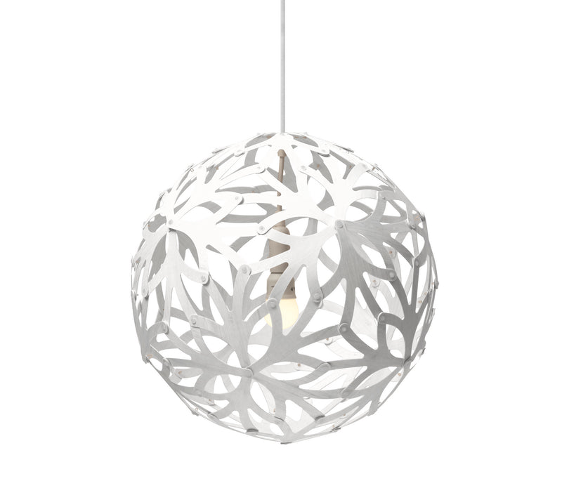 David Trubridge - FLO-0400-WHI-WHI - One Light Lightshade - Floral - White/White/White