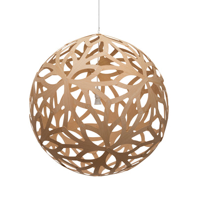 David Trubridge - FLO-1200-NAT-NAT - One Light Lightshade - Floral - Natural/Natural/Natural