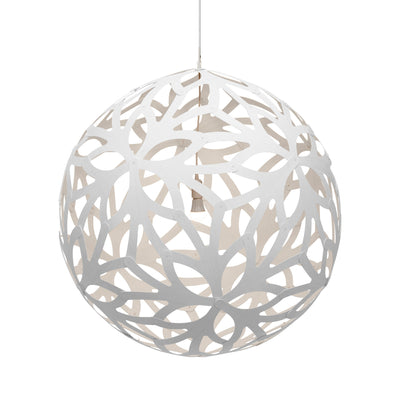 David Trubridge - FLO-1200-WHI-WHI - One Light Lightshade - Floral - White/White/White