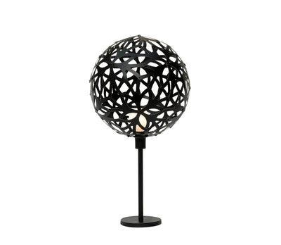 David Trubridge - FLO-TABL-BLK-BLK - One Light Lightshade - Floral - Black/Natural/Black