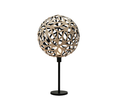 David Trubridge - FLO-TABL-NAT-BLK - One Light Lightshade - Floral - Natural/Natural/Black