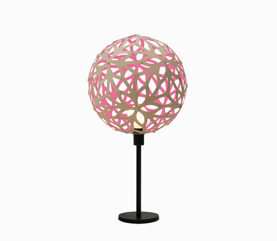 David Trubridge - FLO-TABL-NAT-PNK - One Light Lightshade - Floral - Natural/Natural/Pink