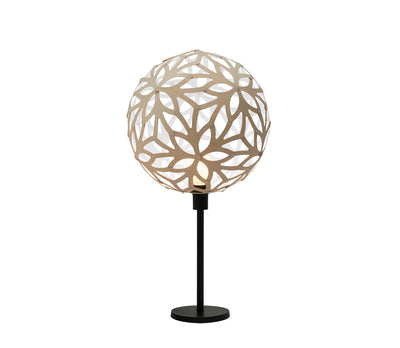 David Trubridge - FLO-TABL-NAT-WHI - One Light Lightshade - Floral - Natural/Natural/White