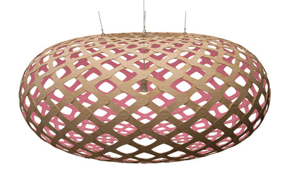 David Trubridge - KIN-1400-NAT-PNK - One Light Lightshade - Kina - Natural/Natural/Pink