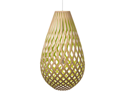 David Trubridge - KOU-1000-NAT-LIM - One Light Lightshade - Koura - Natural/Natural/Lime