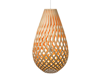 David Trubridge - KOU-1000-NAT-ORA - One Light Lightshade - Koura - Natural/Natural/Orange